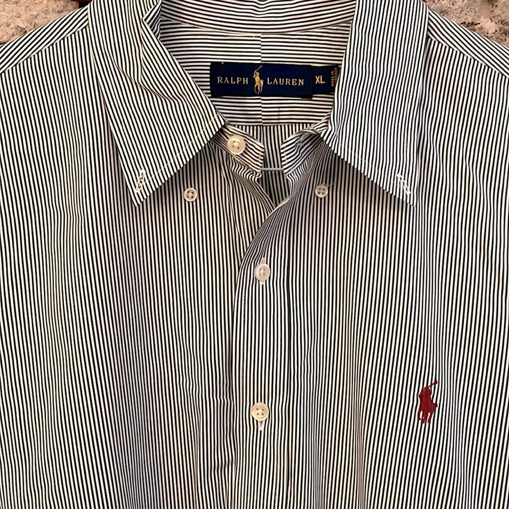 Ralph Lauren blue/white striped dress shirt